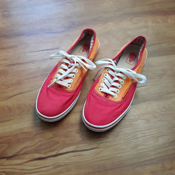 red and orange vans